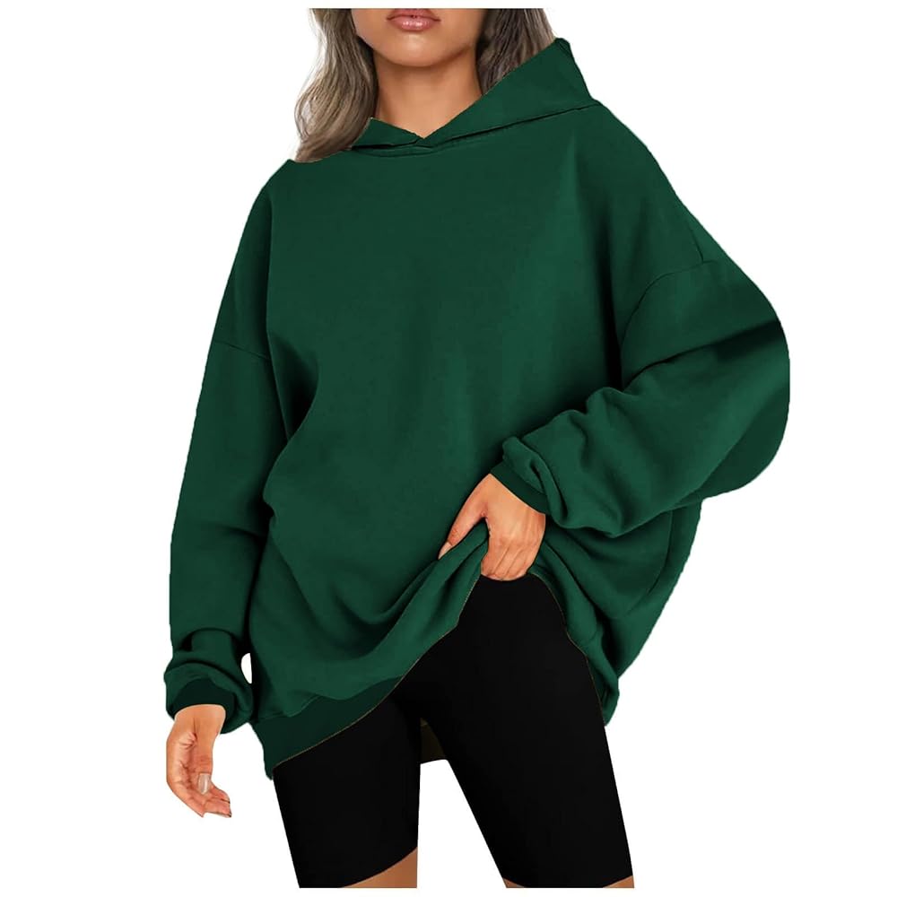 トップス *Oversized Hoodie Womens Oversized Hoodies Sweatshirt Solid Color Pullover