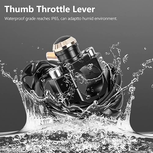 Miniatura 2 de PUCKY Empuñaduras de mango de acelerador giratorio de 0.86 pulgadas, 50 90 110 125 cc Pit Bike Dirtbike (agarre de mango + cable + abrazadera de