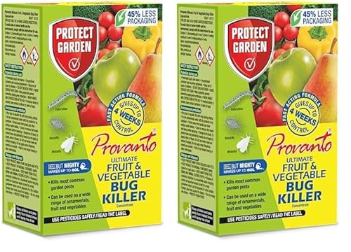 Provanto Ultimate Fruit and Vegetable Bug Killer Concentrate - Protects Edible Crops from Pests for 4 Weeks - Garden Care, Plant Protection, Indoor & Outdoor, GYO, Concentrate Makes 60L - 30ML