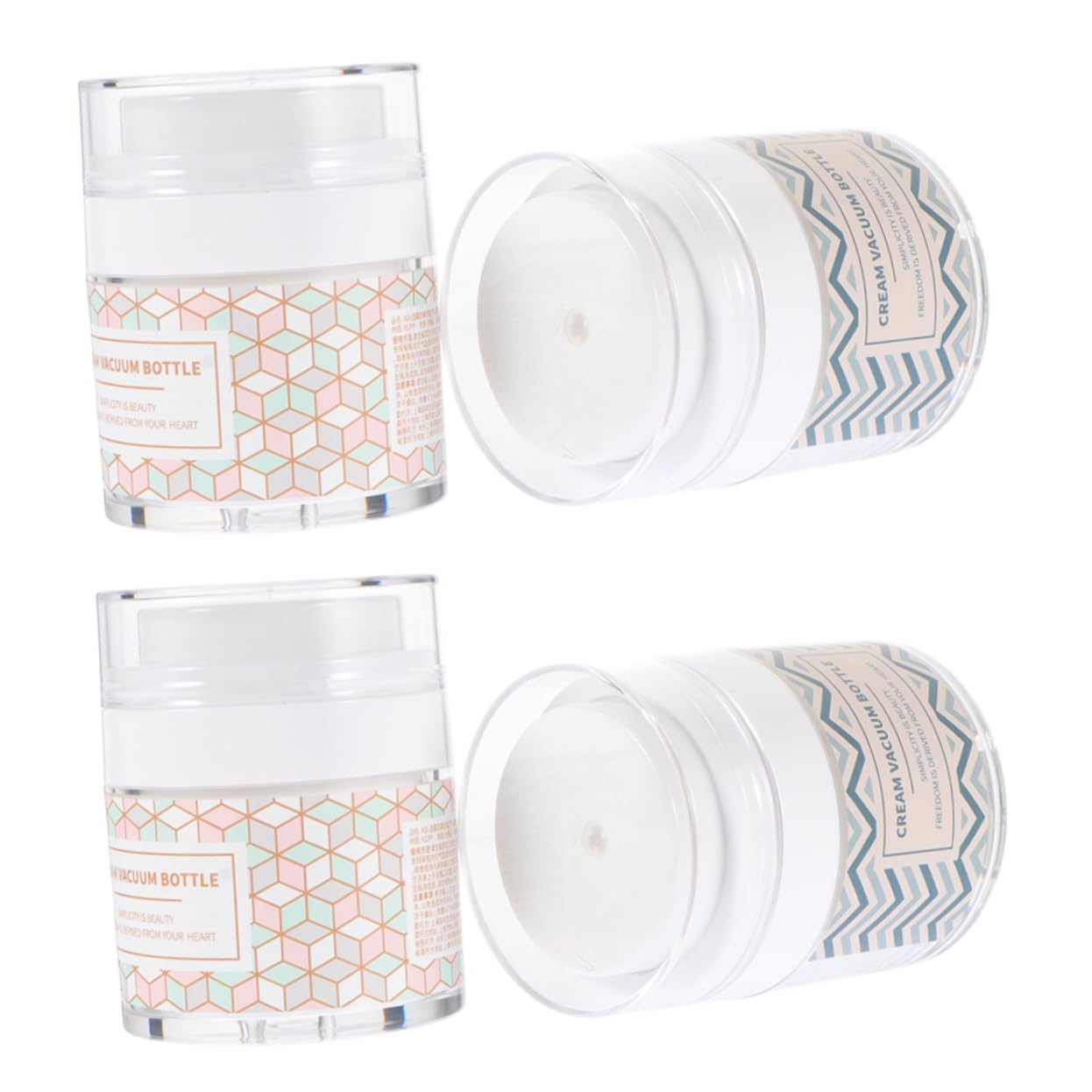 Flacons voyage abs à pompe sous vide Healvian pour crème cosmétique
