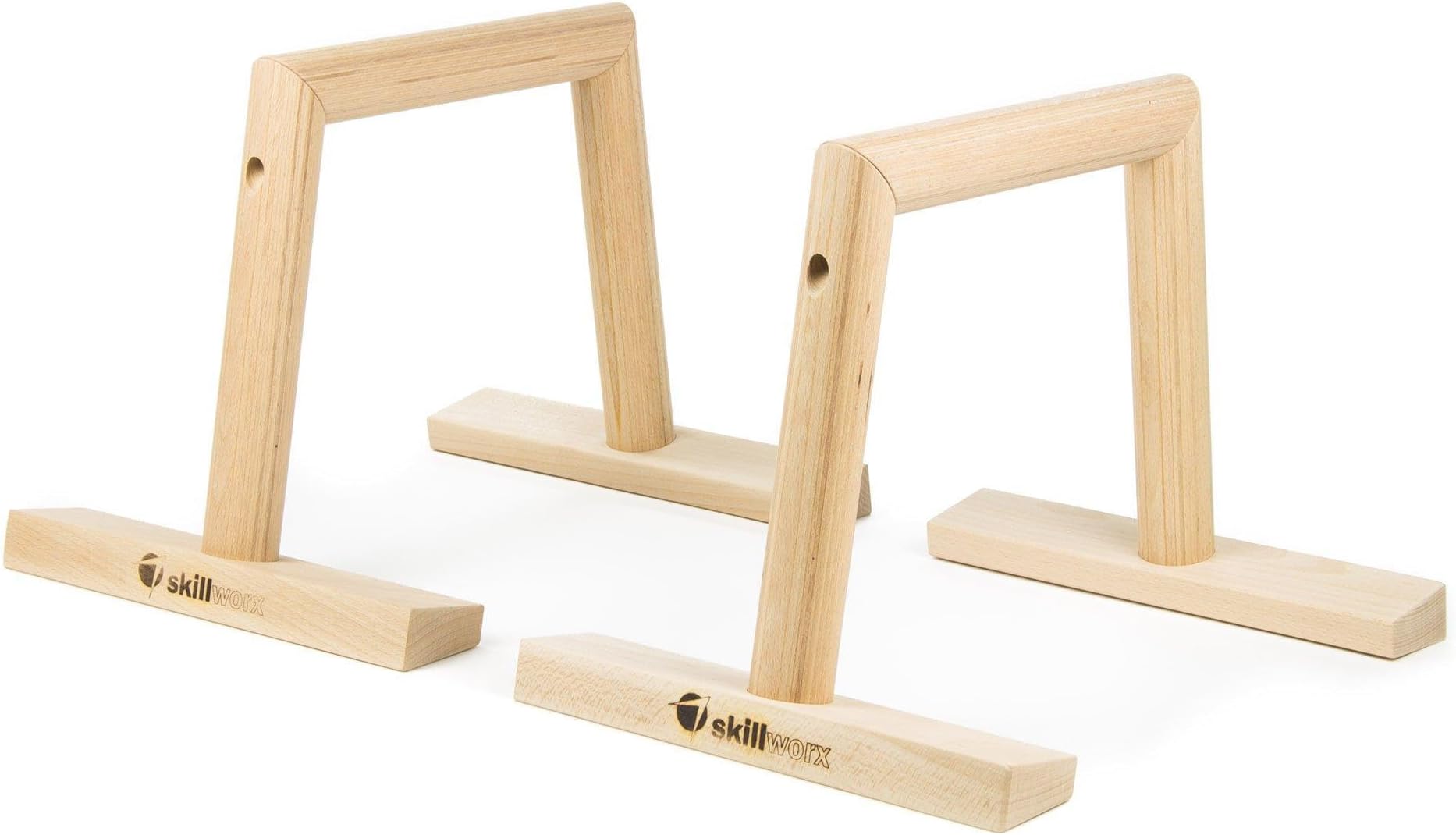 Parallettes - Parallette bars made of FSC beech wood for calisthenics and gymnastics training (30 or 55 cm hold length | 15 or 30 cm hold height | untreated or lacquered)