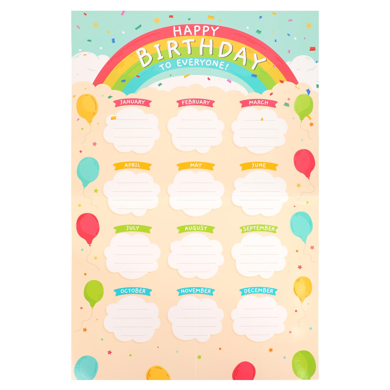FYSUIMU Pinnwand-Set "Happy Schulanfang" – 68 Teile Mit Buntstiften, Monaten & Buchstaben, Inkl. Klebepunkte Für Klassenzimmer-Deko