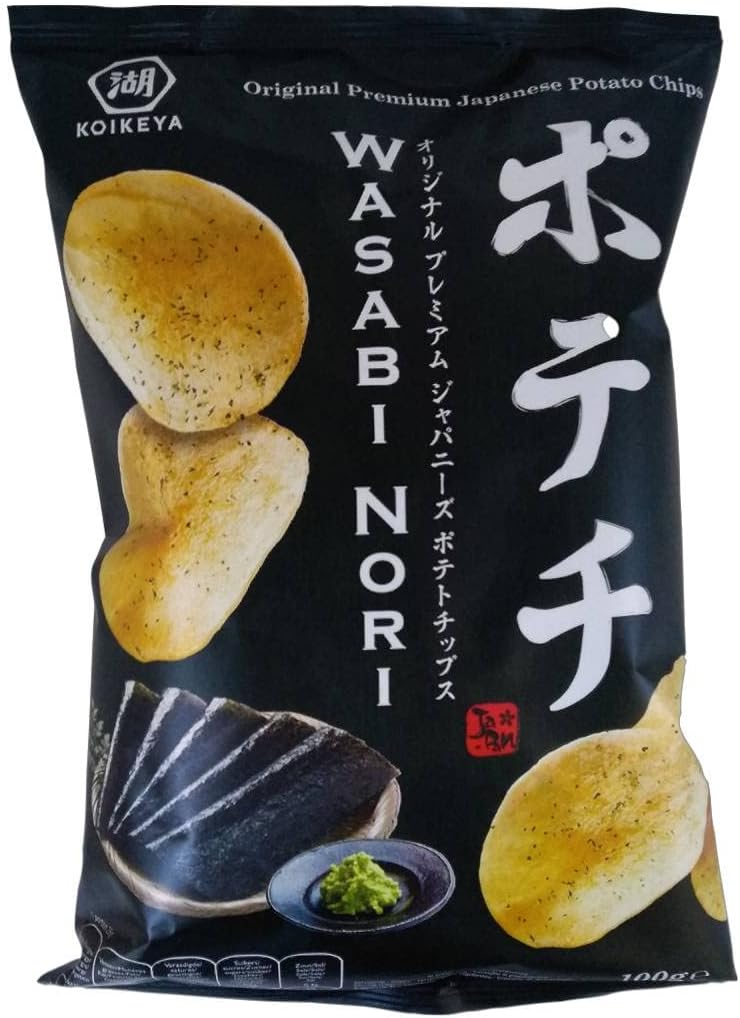 Koikeya Potechi Japanese Potato Chips - Wasabi Nori 100g