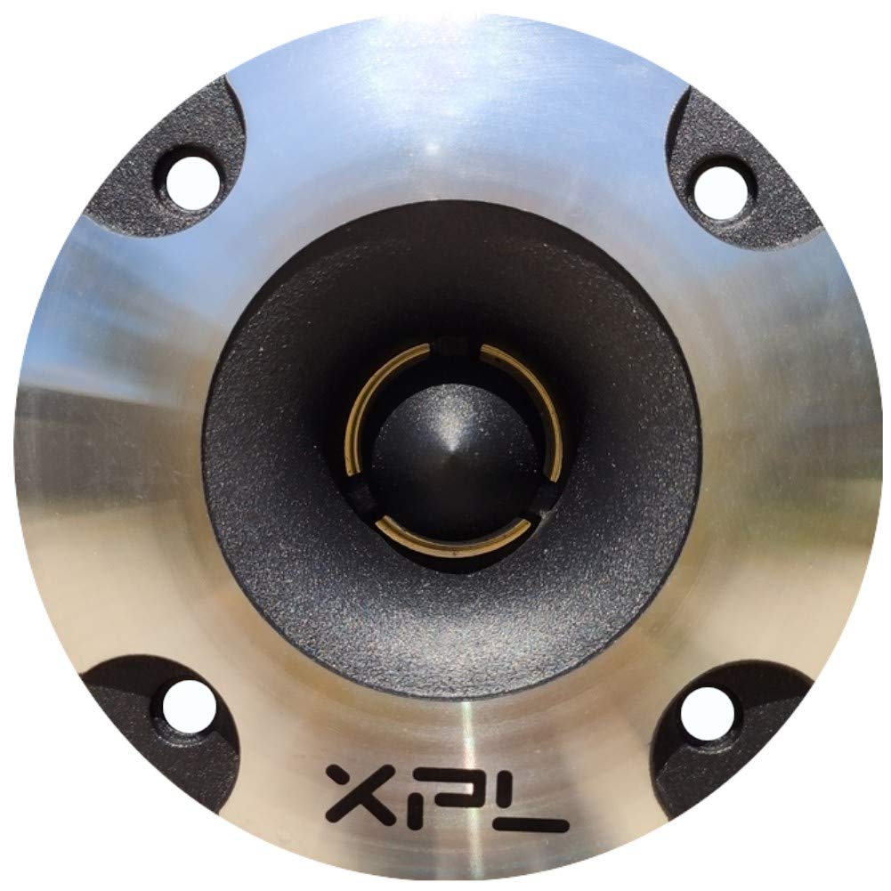 2 tweeter XPL XTW2501 ultra slim da 100 watt rms e 200 watt max da 10 cm di diametro 4" e 100 db di sensibilità con ridotta profondità 4,2 cm, a coppia + 2 condensatori e 3 adesivi omaggio