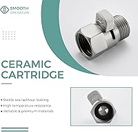 Vista 6 de Válvula de ducha, construcción de latón, restrictor de flujo de agua, manguera de ducha de mano universal, interruptor rociador de bidé con manija