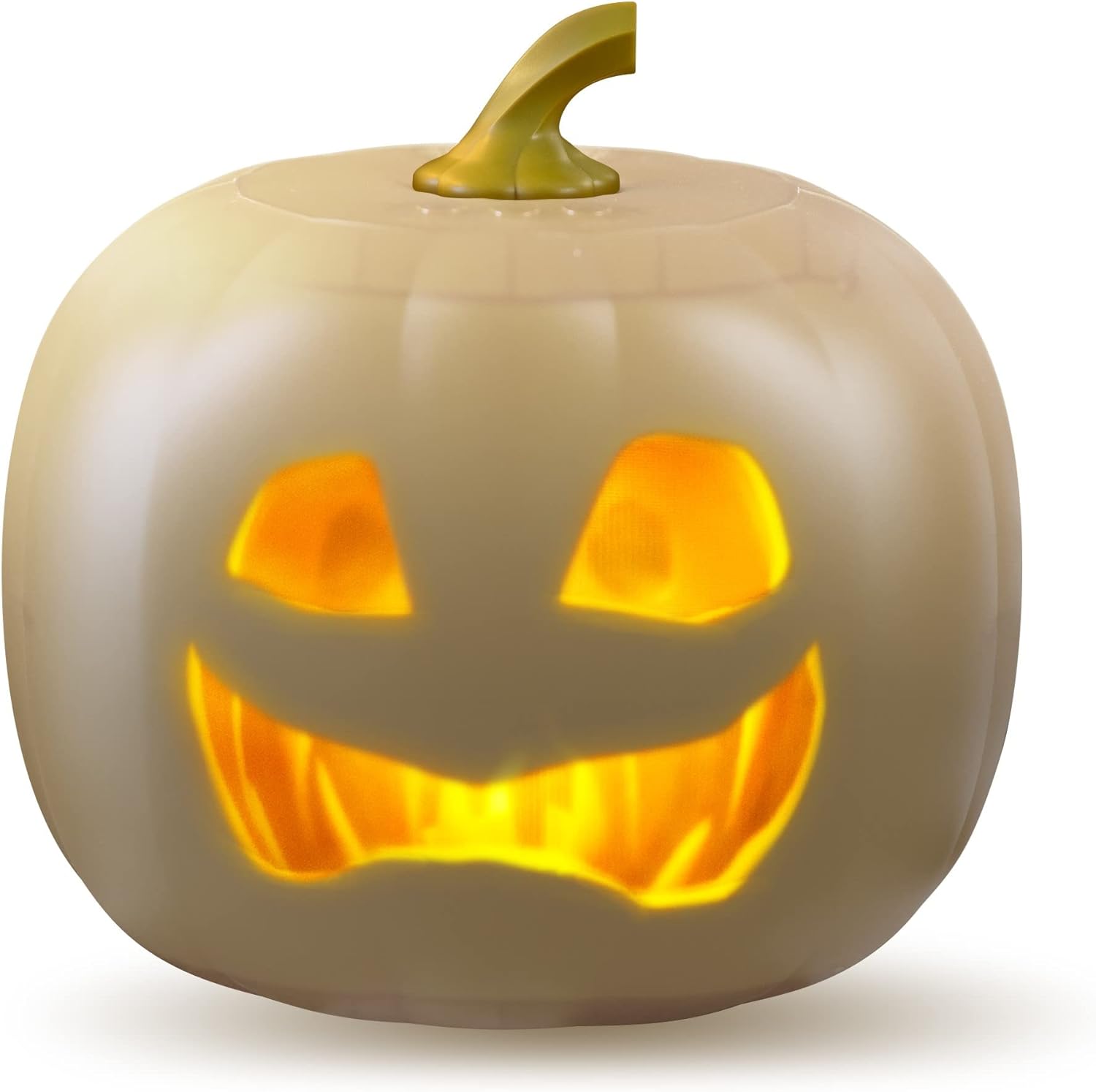 ANIMAT3D Jabberin Jack Talking Animated White Pumpkin with Built in Projector & Speaker Plug'n Play