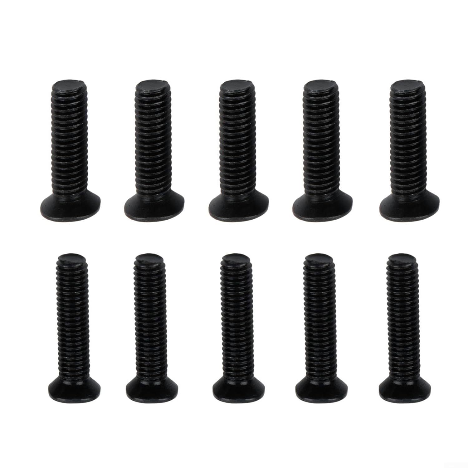 20-Pack Left Hand Thread Fixing Screws for Drill Chuck Adapter, M5 M6 x 22mm 25mm Flush Head Bolts, Black Alloy Steel Reverse Thread Fasteners for Power Tools(M5x25mm)