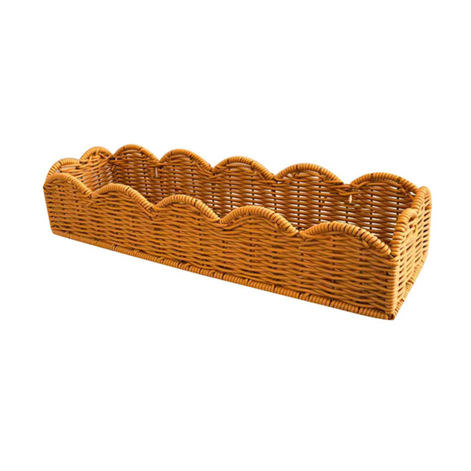Elnwnnkc Easy Rattan Look Rectangular Organiser Bin Construction Living Room Use Rattan Look Basket