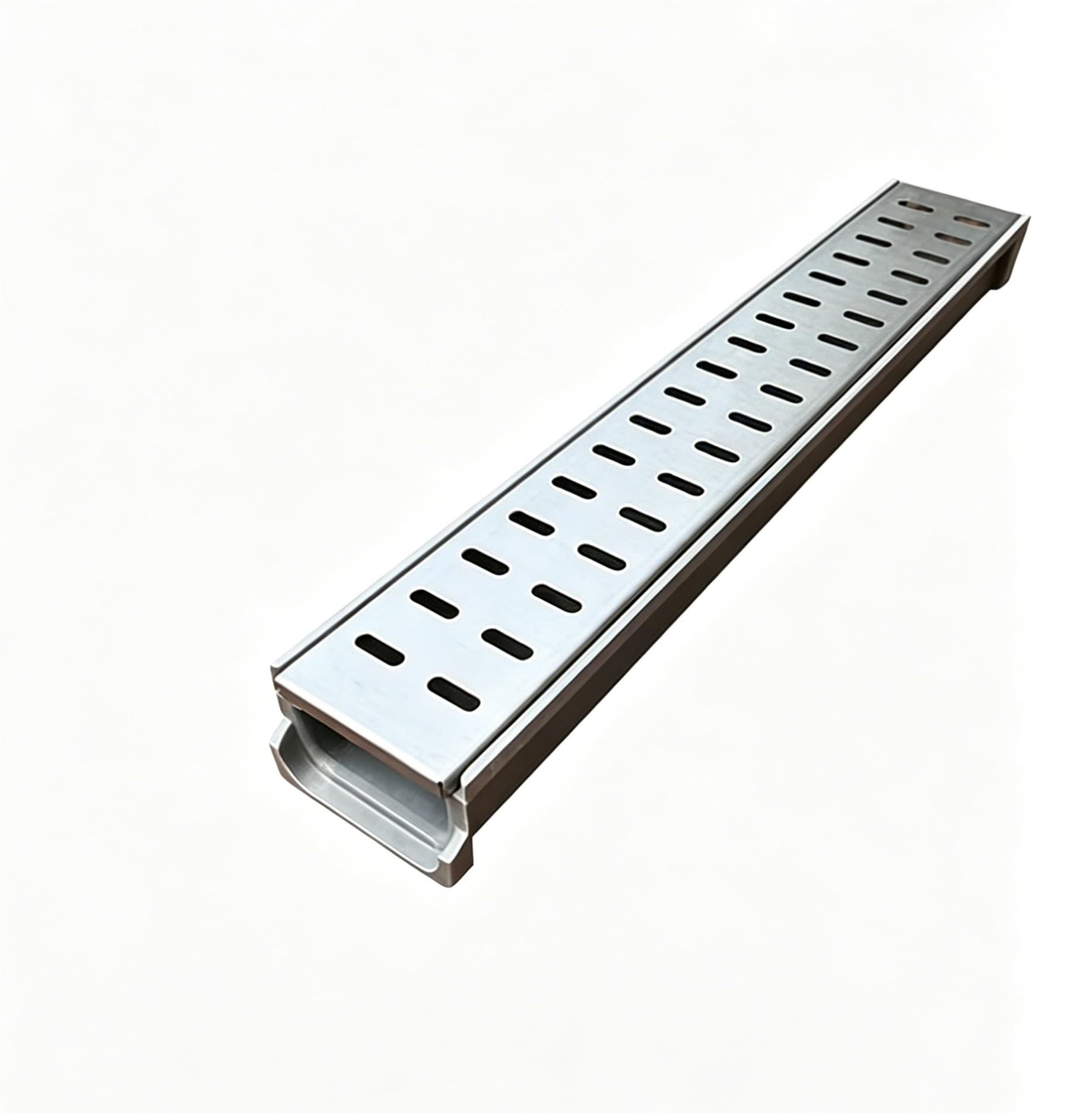 Durable Stainless Steel Garden Drainage Grates - Removable Floor Drain for Efficient Rainwater Management(60cmx10cmx4cm 6Pack)