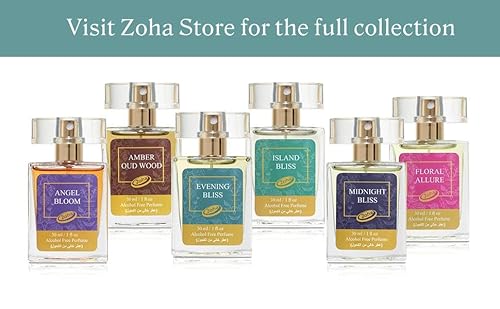Zoha Amber Oud Wood Perfume Oil For Women And Men | Alcohol Free Fragrance With Skin Moisturizer | Vegan Hypoallergenic Subtle Scent #TOP5