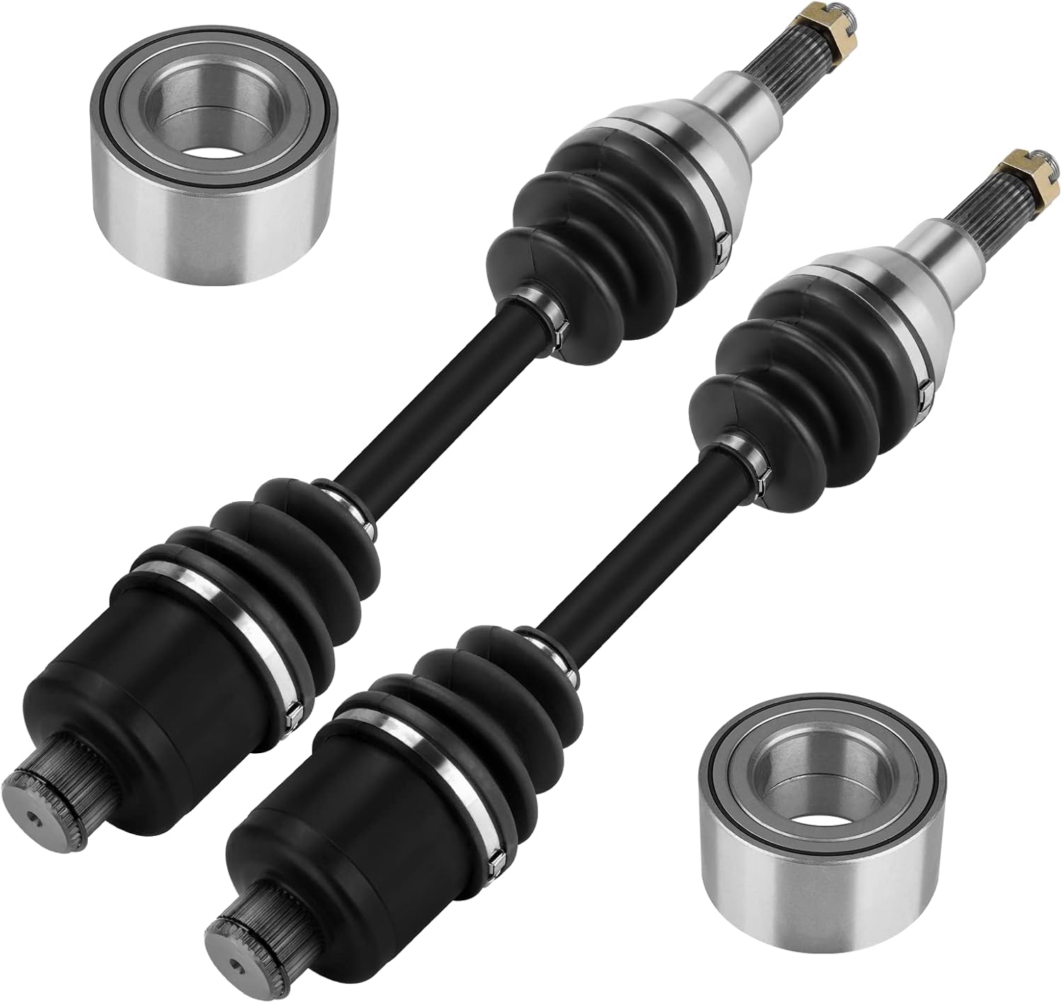 Rear Left or Right CV Axle & Wheel Bearing Set for Polaris Sportsman 335/400/500 HO, Worker 5001999 2000 2001 2002, 2 CV Axles and 2 Wheel Bearings