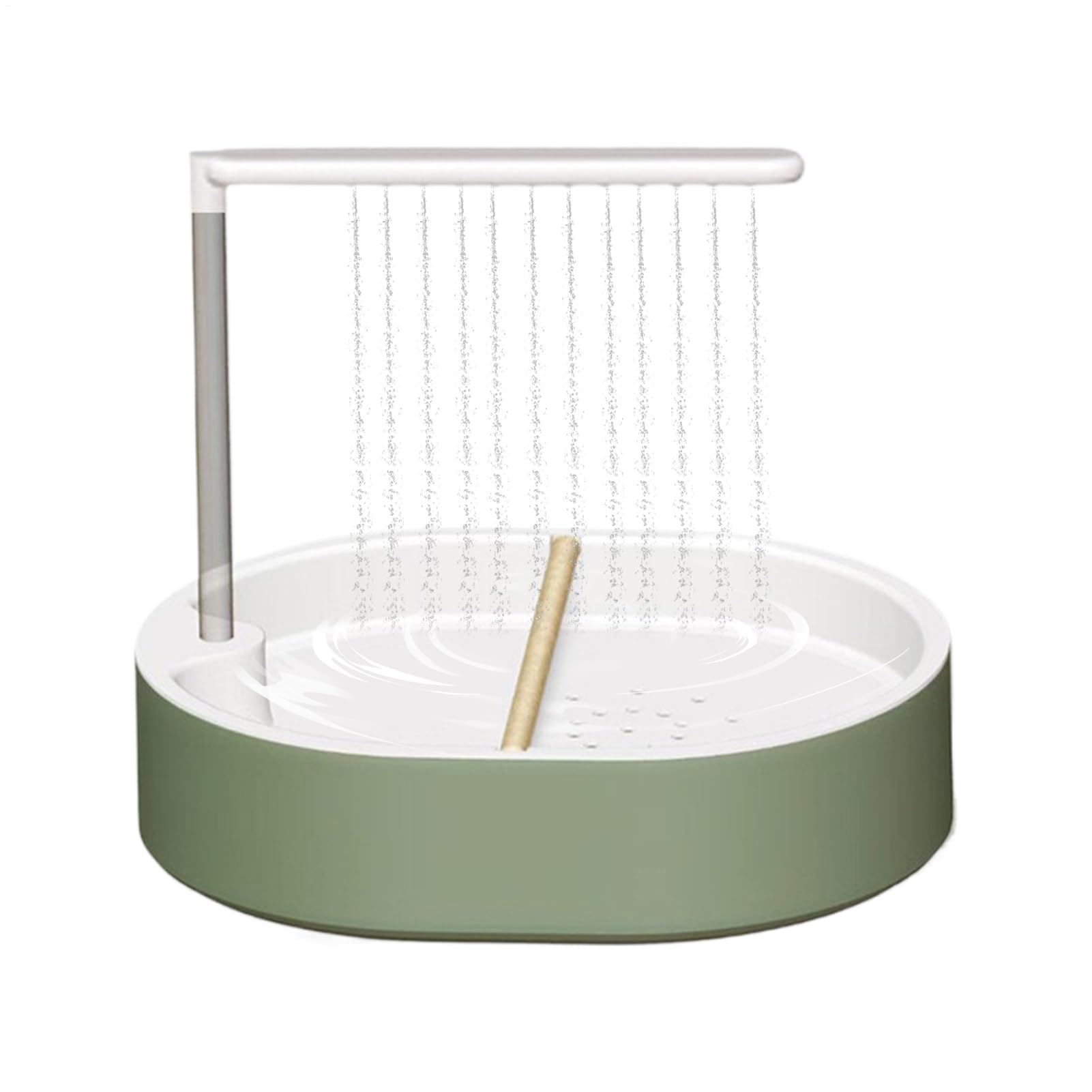 Parrot Bath | 26-Hole Automatic Flowing Bathtub for Bird - USB Charging Parrotlet Shower | for Conure Parrot Parakeet Budgies Lovebird Macaw Parrotlet