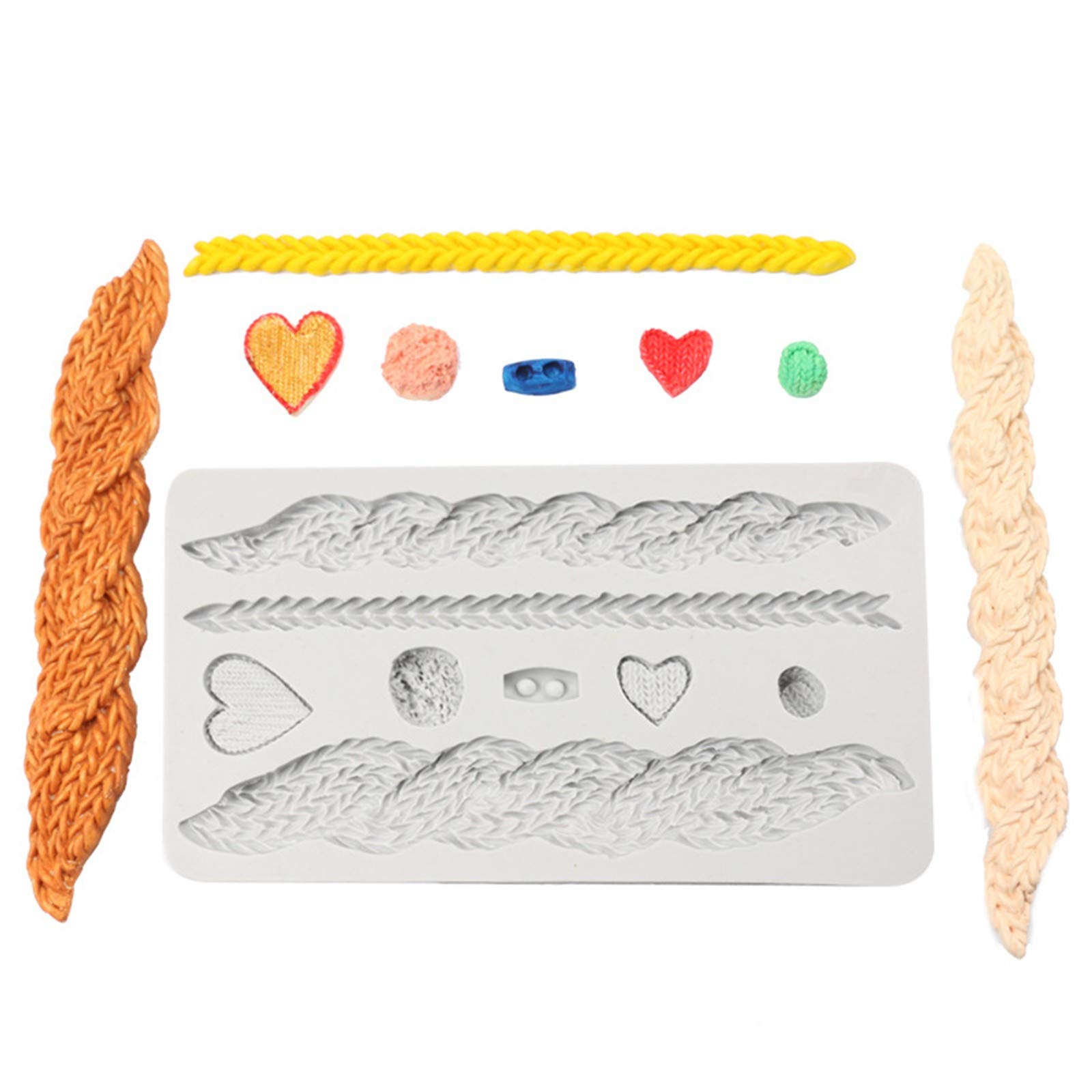 Molds Mold Fondant Cake Knitting Cake Mold Border Texture Silicone Cake Mould Small Nonstick Pan for Air Fryer