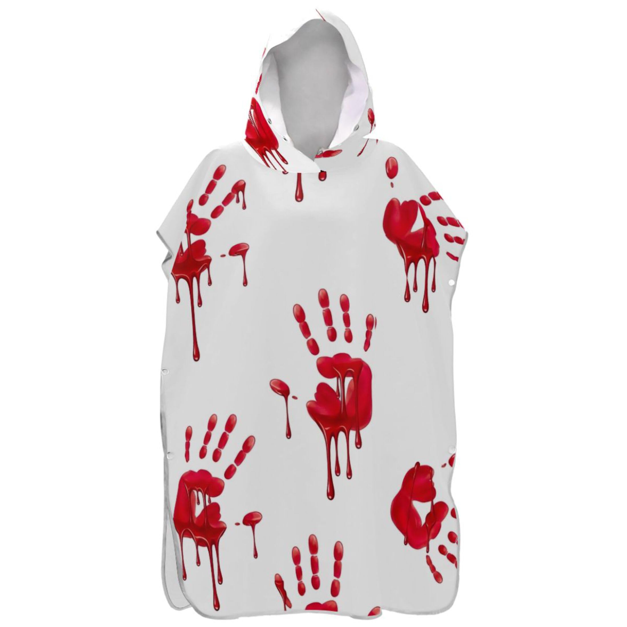 Poncho de surf à motif rouge pour adulte unisexe吸水性