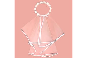 Enchanting White Flower Crown Veil: Adorn Bridal Radiance with Elegance