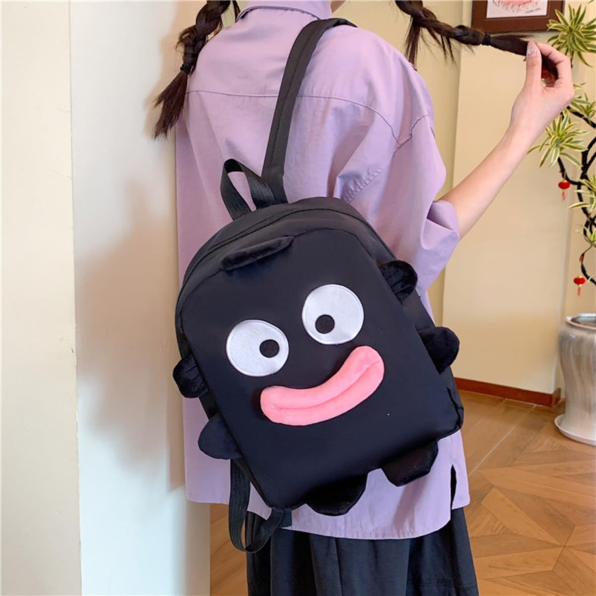 Backpacks Women Adolescent Fashion Clown Fish Big Mouthed Fish Backpack,Cartoon, Ugly Cute,and Funny Backpack Bag. (COLOR4) image 2