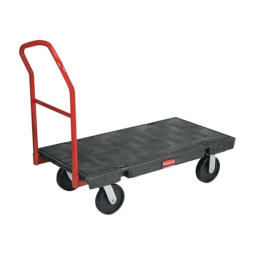 Rubbermaid Commercial Products - Carrito de camión de plataforma resistente, capacidad de 1000 libras, plataforma de 24 x 48 pulgadas, negro