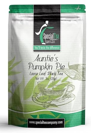 Special Tea Aunties Pumpkin Pie Loose Leaf Black Tea, 3 Ounce