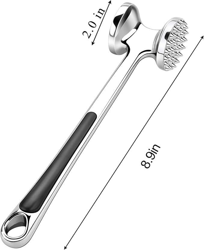 Martillo Ablandador de Carne Manual Doble Cara Zinc miniatura 2