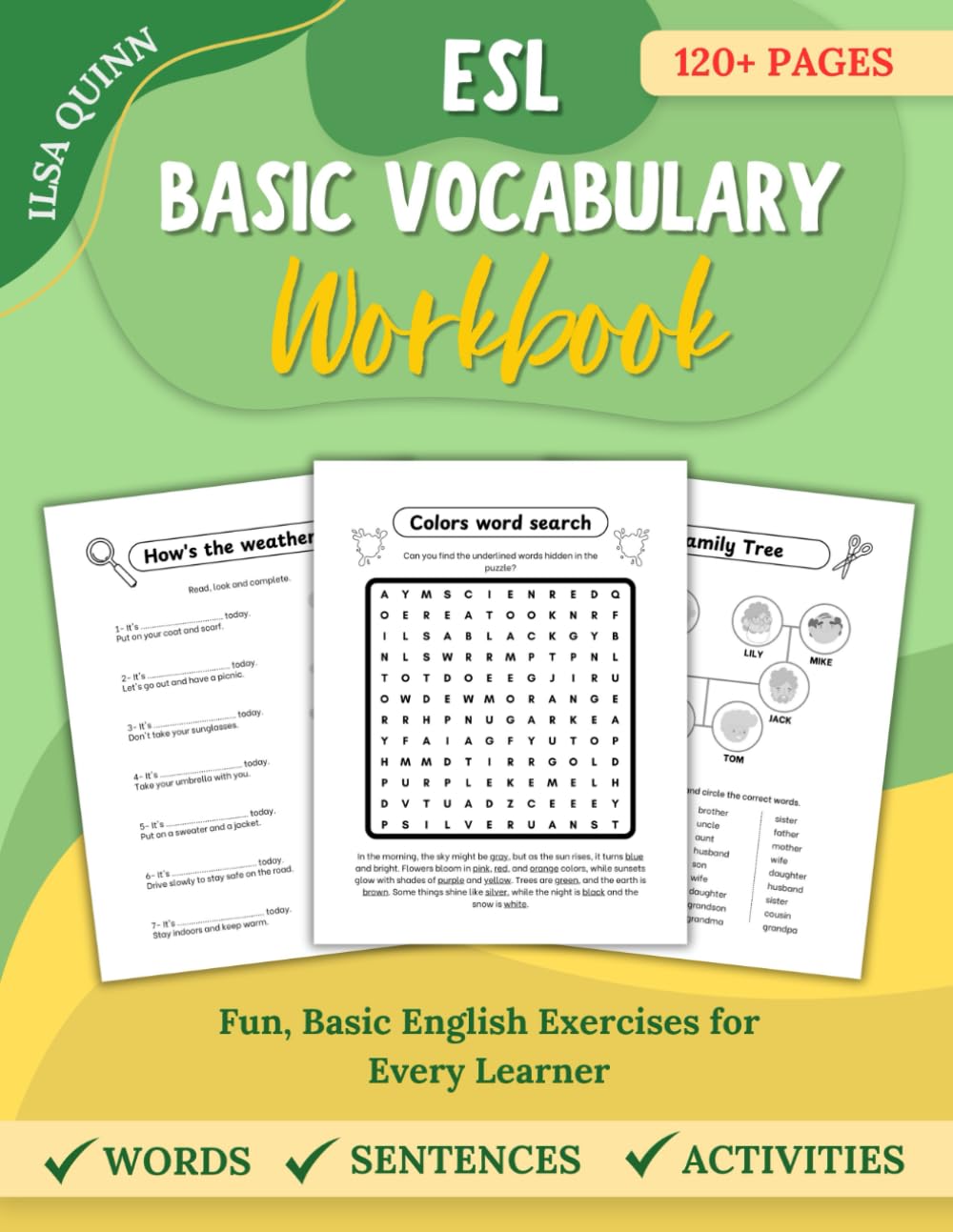 ESL Vocabulary Workbook: Basic English Reading, Writing, and Spelling Daily Activities