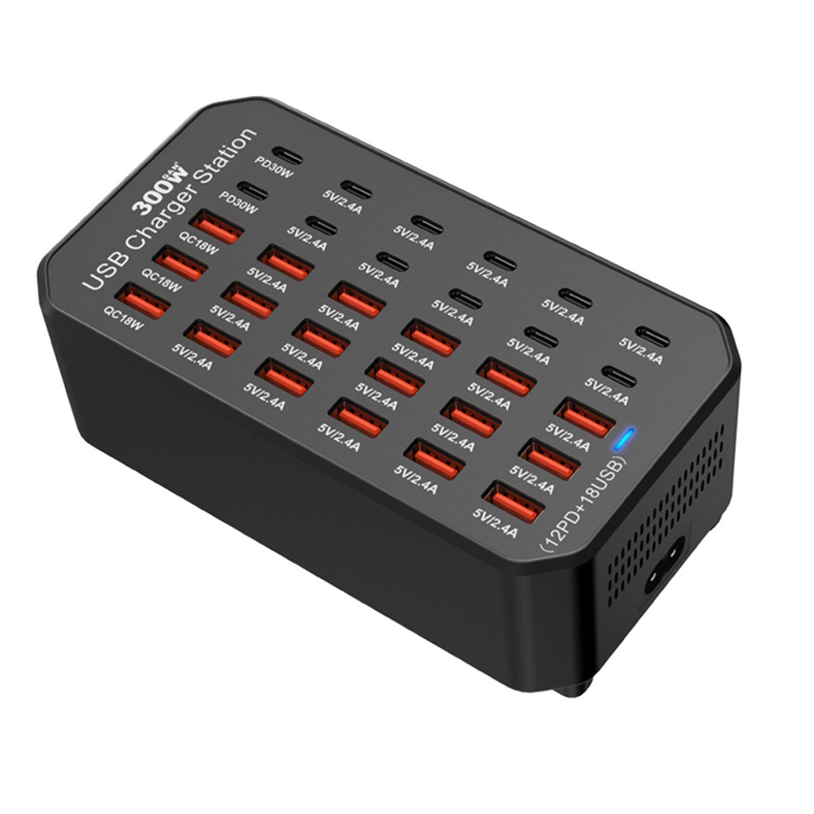 Chargeurs rapides USB et de type C à 30 ports pour station de charge multi-appareils, chargeurs de voyage et de travail, blocs de chargeurs muraux