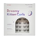 Char Cosmetics Eye Lashes - Sweatproof, Natural Look False Eyelashes - Reusable Fake Eyelashes for Comfortable Fit - Dreamy Kitten Curls - 36 pc