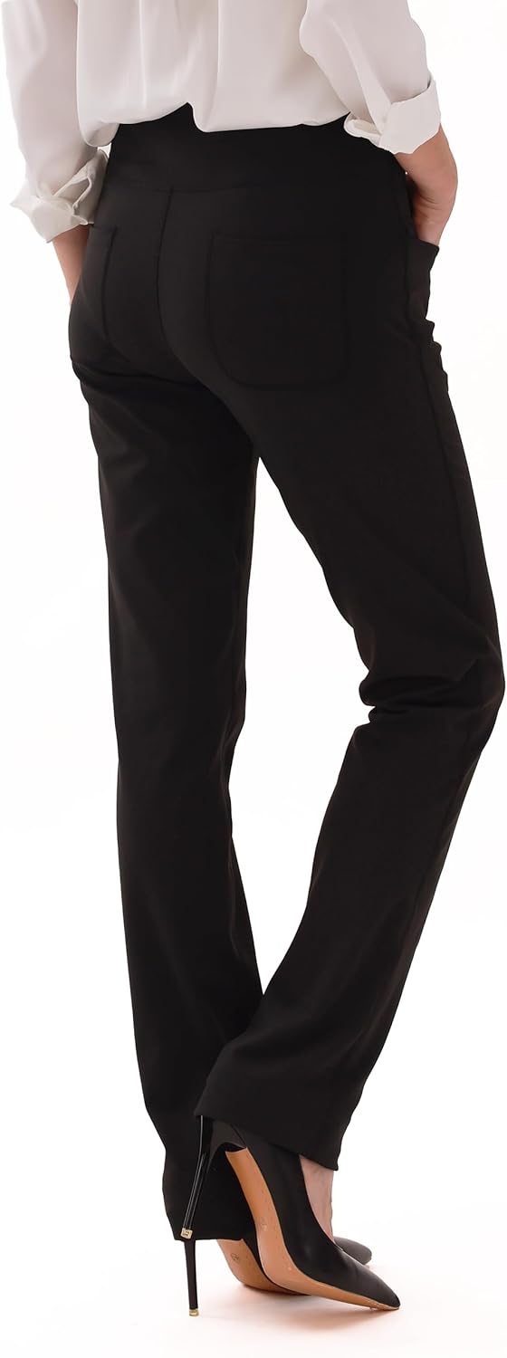 SAFORT Women's Yoga Pants Straight Leg Yoga Dress Pants 28"/30"/32"/34" Long Tall Inseam Stretch Slacks with Pocket - Image 9