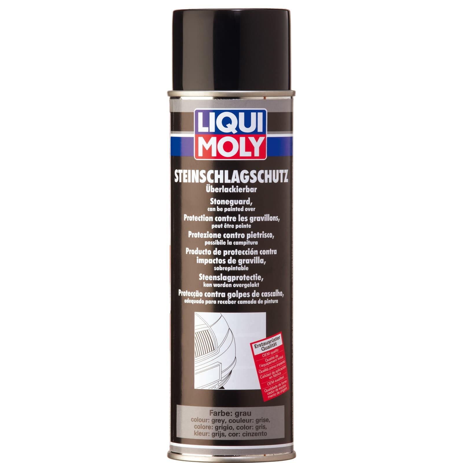 LIQUI MOLY Steinschlagschutz grau | 500 ml | Karosserieschutz | Unterbodenschutz | Steinschlagschutz | Art.-Nr.: 6105, farblos