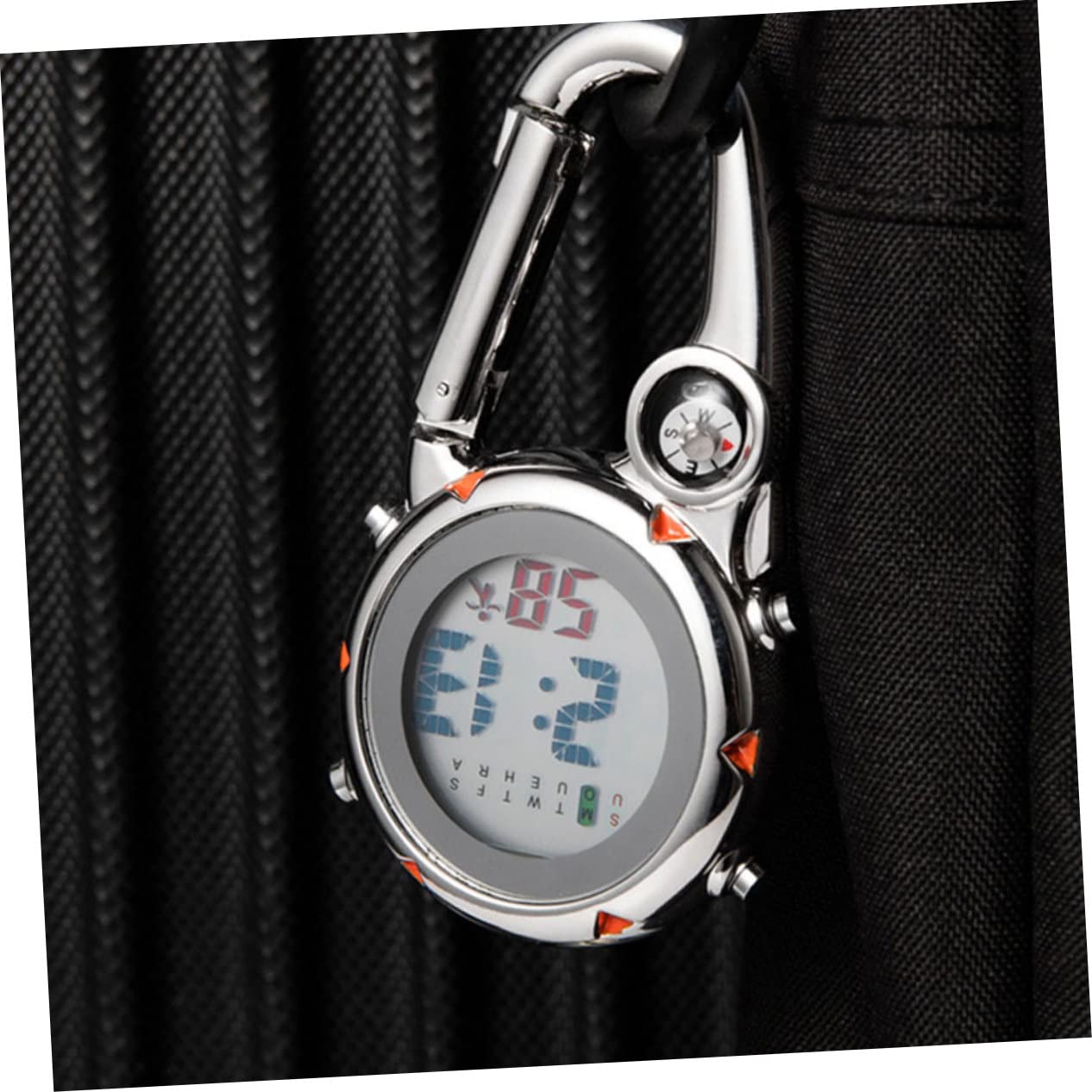 Sosoport 6stücke Multifunktionale Taschenuhr Mit Karabiner Clip Leichtgewichtige Metalluhren Für Outdoor-aktivitäten Für Camping Und Freizeit Farben