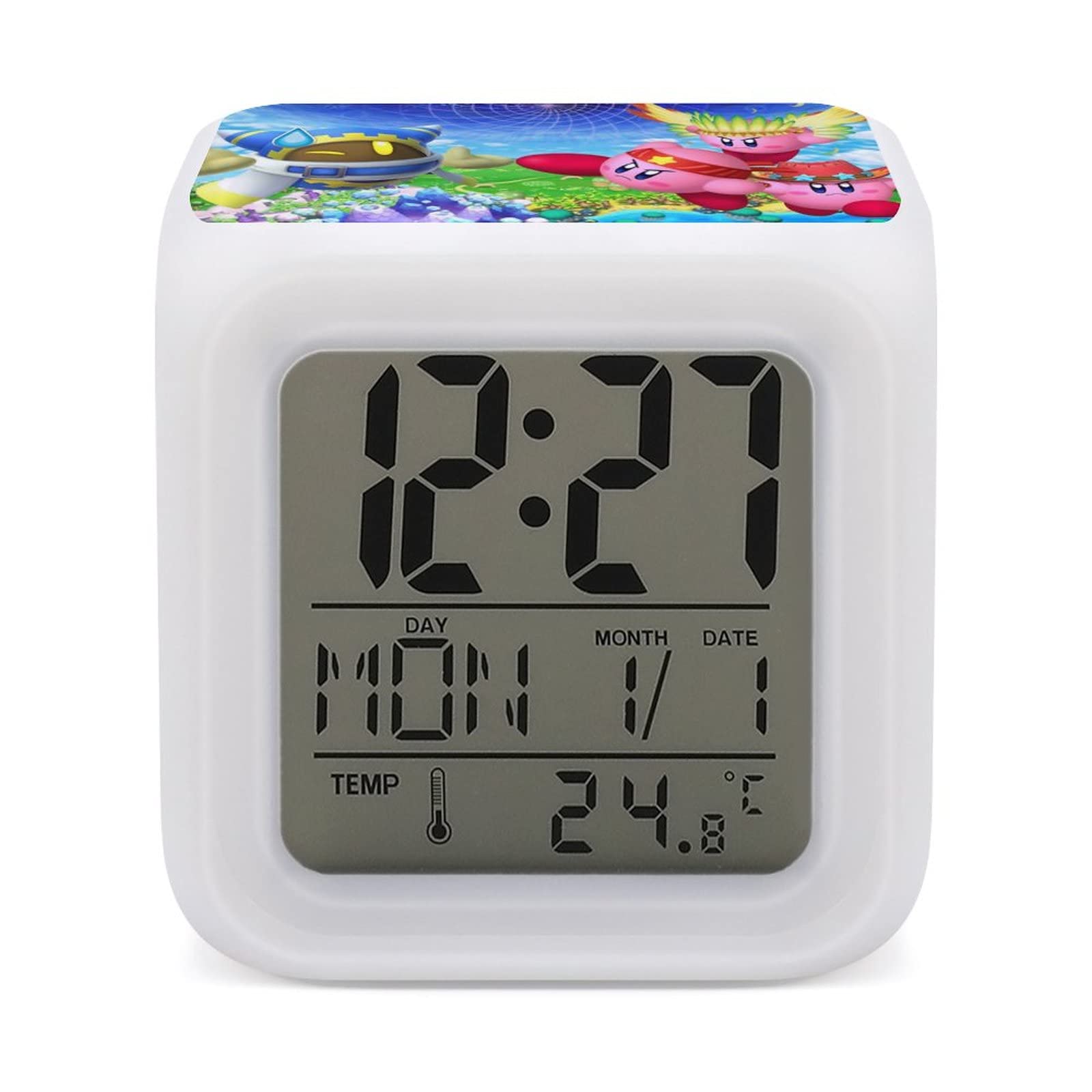 Amazon.co.jp: 星のカービィ 目覚まし時計,目覚まし時計 LEDカラフルな