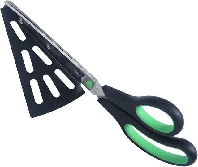 flintronic Pizza Scissors, Stainless Steel Kitchen Shears with Detachable Pizza Shovel, (Multi-function Not just for pizza) Kitchen GadgetGreen