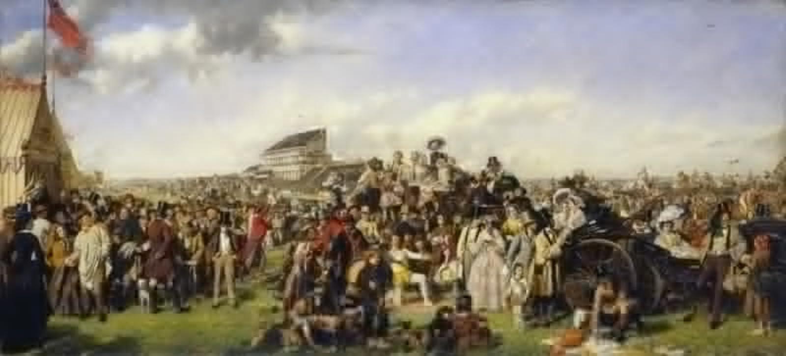 Hrjubwree No Frame Oil Painting Prints On Canvas Painting Picture The Derby Day By William Powell Frith Artwork Canvas Prints For Office Decor 60X90cm