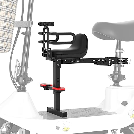 Bike Child Seat,Front Mount Detachable Bicycle Kids Seat, Child Seat with Shock Absorbing Pedal Guardrail,Suitable for Pedal Scooter Motorcycle Bicycle