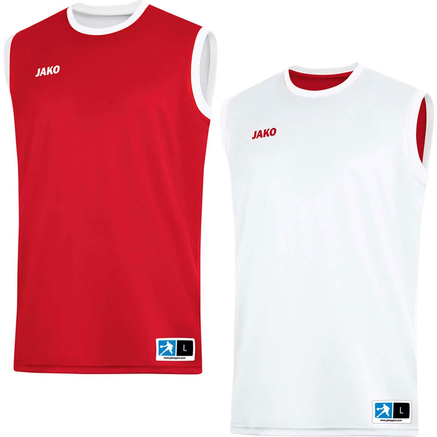 JAKO Men's Change 2.0 Reversible Jersey, Red/White, 3XL
