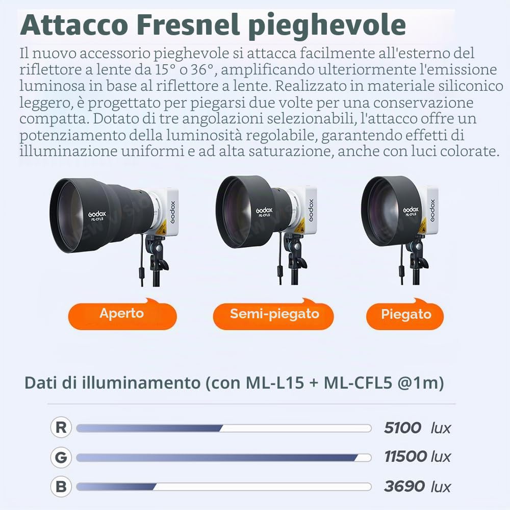 Godox ML100R - Kit di illuminazione video RGB LED 110 W, 1800 K-10000 K, CRI 97 +/TLCI 98+, controllo app, ricarica USB-C, 14 effetti FX, per Live Streaming/Outdoor Fotografia (AK-B02 V-Mount KIT)