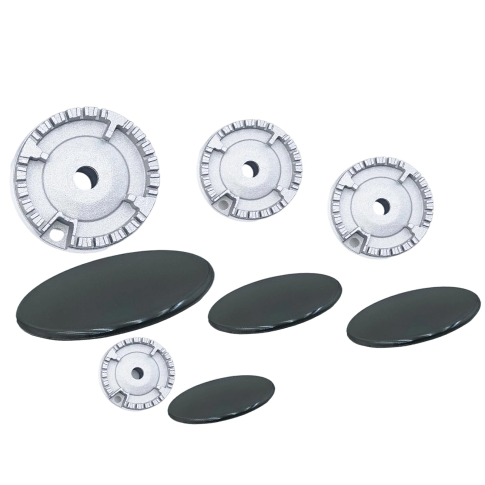 Buxuaaaa Cooker Hat Set Oven Hob Burners Flat/Concave Cover Replacement Flame Cap for Most Stove Burners High Cooker Lid