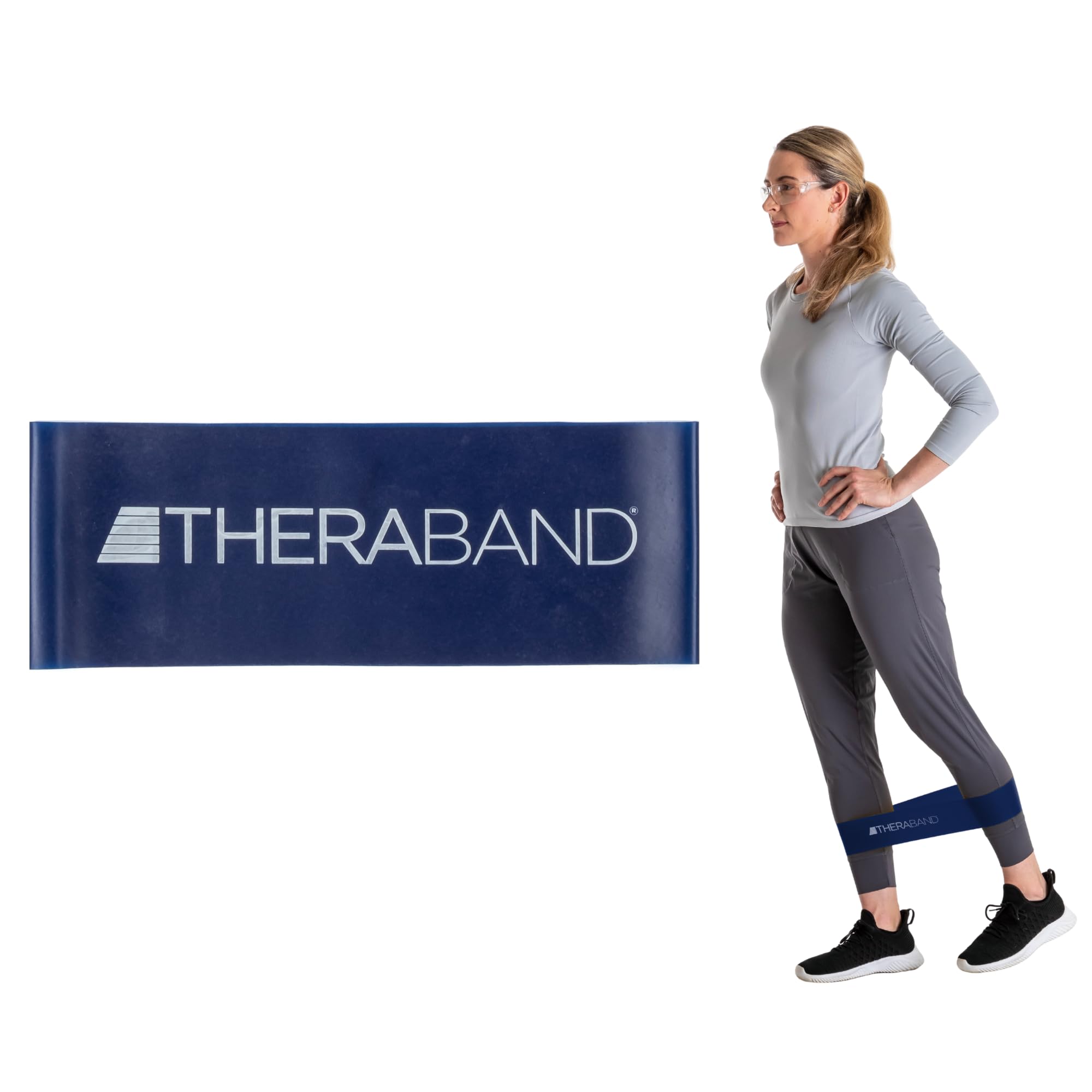 Theraband Professional Latex Resistance Band Loop, 8 Inch, Blue, Extra Heavy