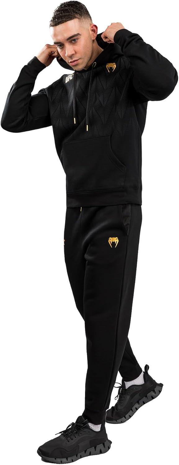 Venum UFC Zenith Men’s Replica Champion Pullover Hoodie - L Black/Gold - Image 4