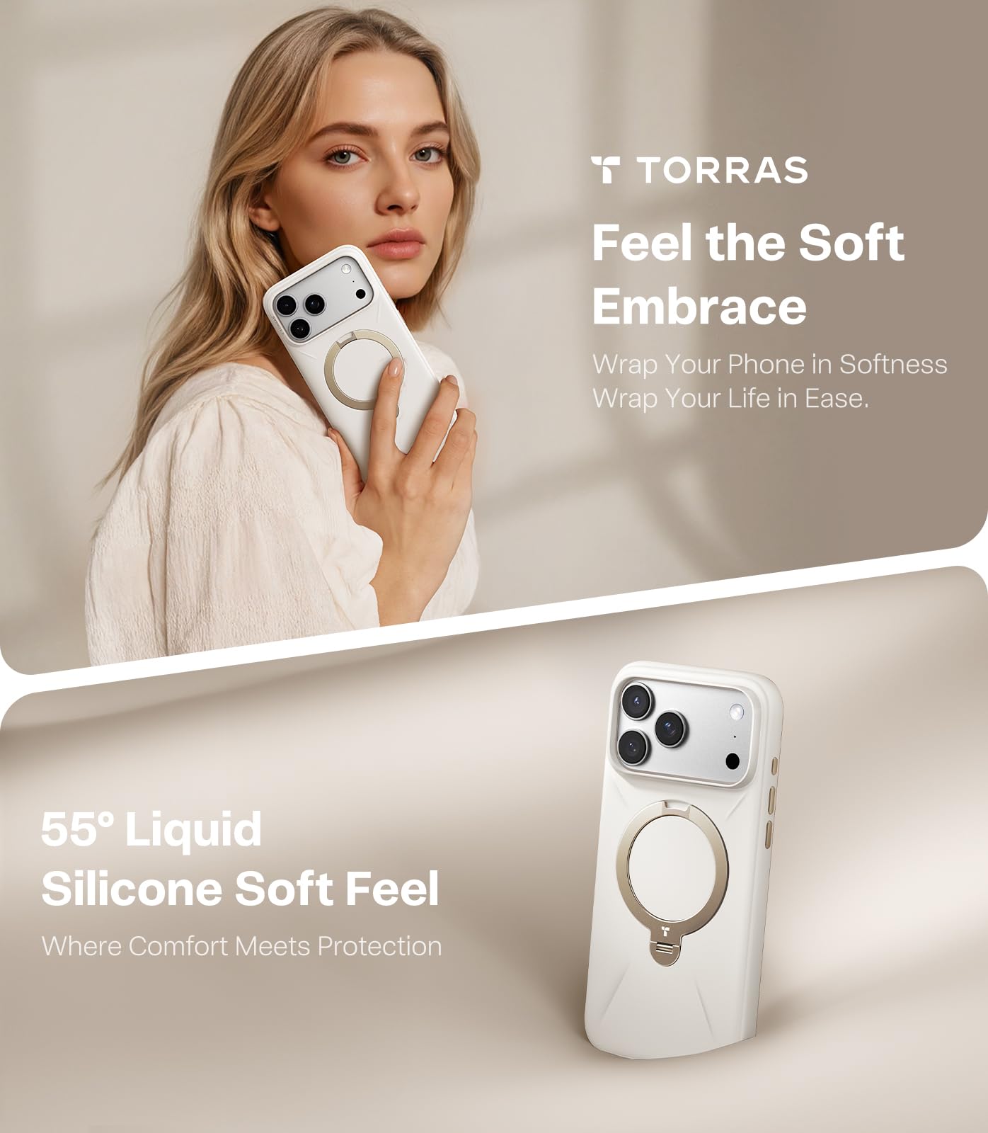 TORRAS Ostand Q3 iPhone 17 ProMAXケース TORRAS Capa Ostand Q3 Air para iPhone 17 Pro Max com suporte