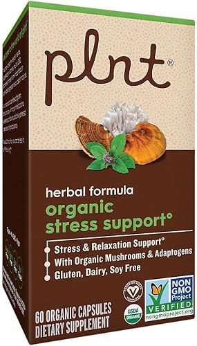 Miniatura 6 de Apoyo orgánico para el estrés - Fórmula herbaria con hongos orgánicos (60 cápsulas)