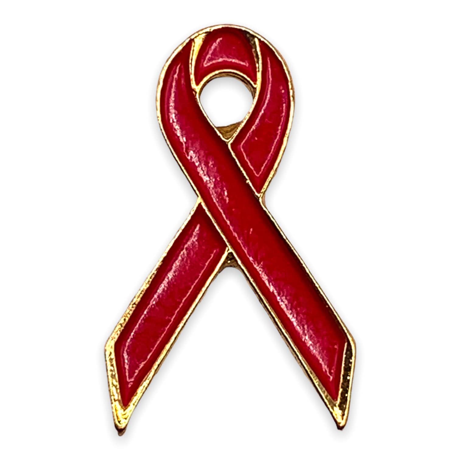 AIDS Red Ribbon Lapel Pin by StockPins – Handcrafted Red Ribbon Pin for HIV and Heart Disease Awareness, Support AIDS Research with this Red Ribbon Brooch