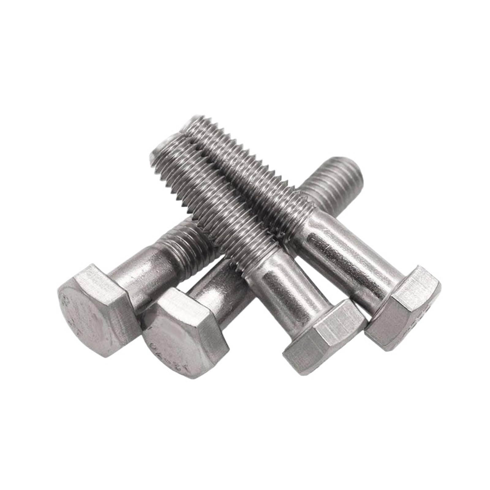 Sourcing Map M12 - Tornillo Hexagonal M12-1,75 X 80 Mm UNC Con Cabeza Hexagonal A2-70 (304) De Acero Inoxidable Totalmente Roscado, 5 Piezas
