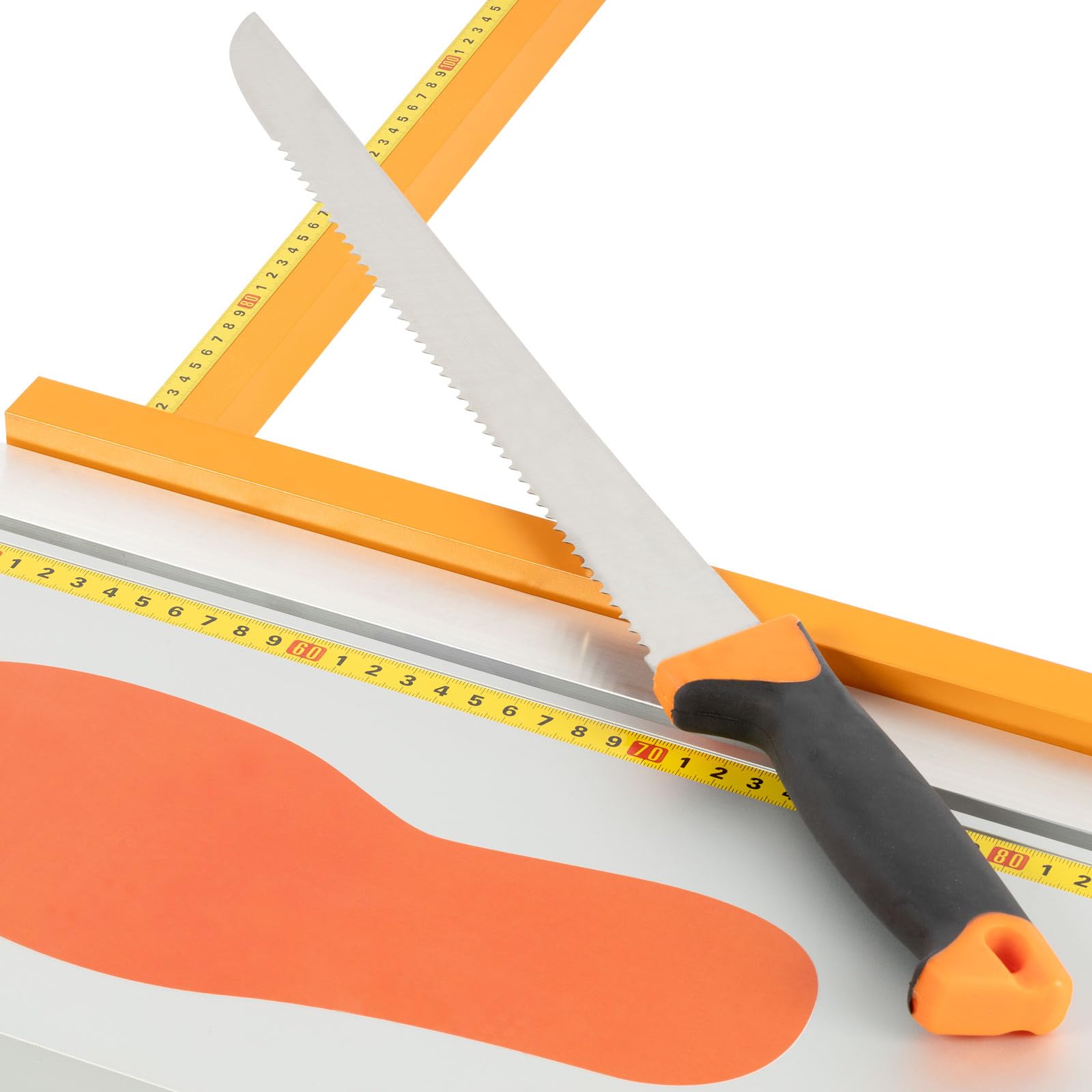 BAUTEC Dämmstoffschneider ISO-QUICKCUT + Dämmstoffmesser » optimiert für Rollenware » schneidet Glaswolle, Steinwolle, Mineralwolle, Klemmfilz