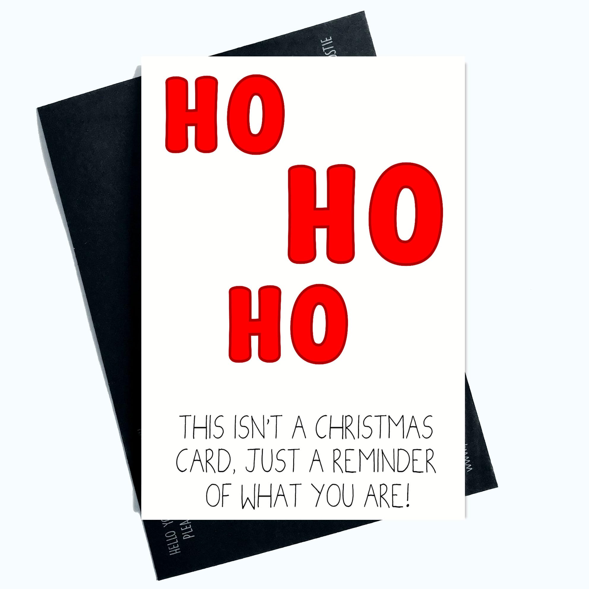 Ho Ho Ho, This Isn't a Christmas Card Just a Reminder of What You Are! Funny Christmas Card to Bring Laughter Holiday Season Christmas Card For Anyone With A Sense Of Humour SP124