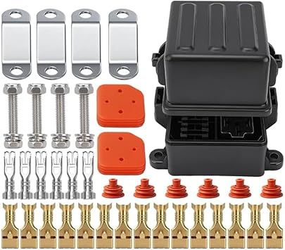 1 Pcs -Waterproof 12V Fuse Relay Box With 3 Way Fuse Slots Designed For 4Pin And 5Pin 40Amp Relays Providing Reliable Electrical ManagementBox