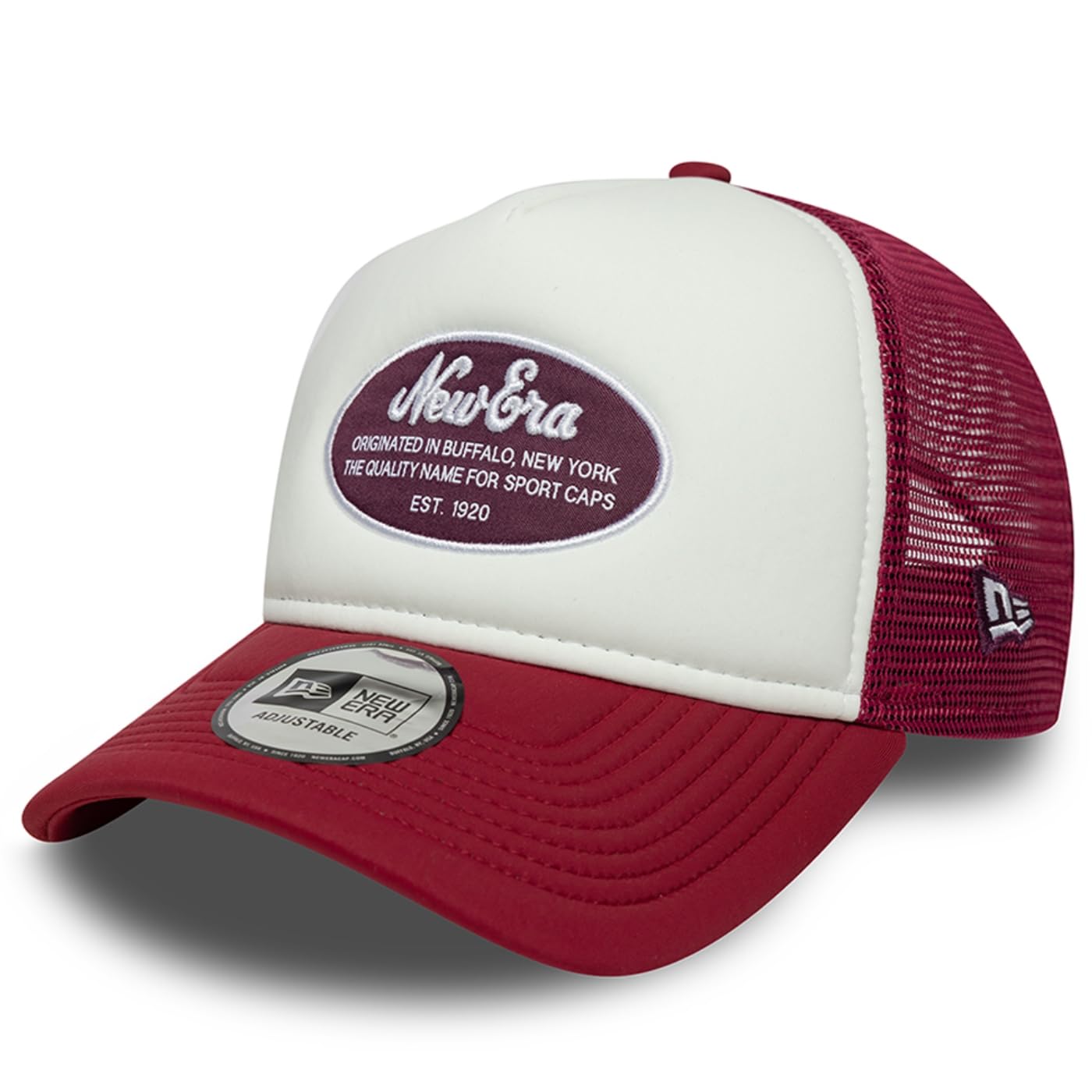 New Era Men's Dark Red 9Forty Oval Foam Patch Trucker Cap - Osfm