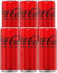 Pack de Coca Cola Sem Açúcar Lata 310ml 6 unidades