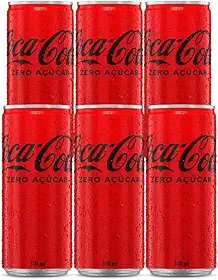 Pack de Coca Cola Sem Açúcar Lata 310ml 6 unidades