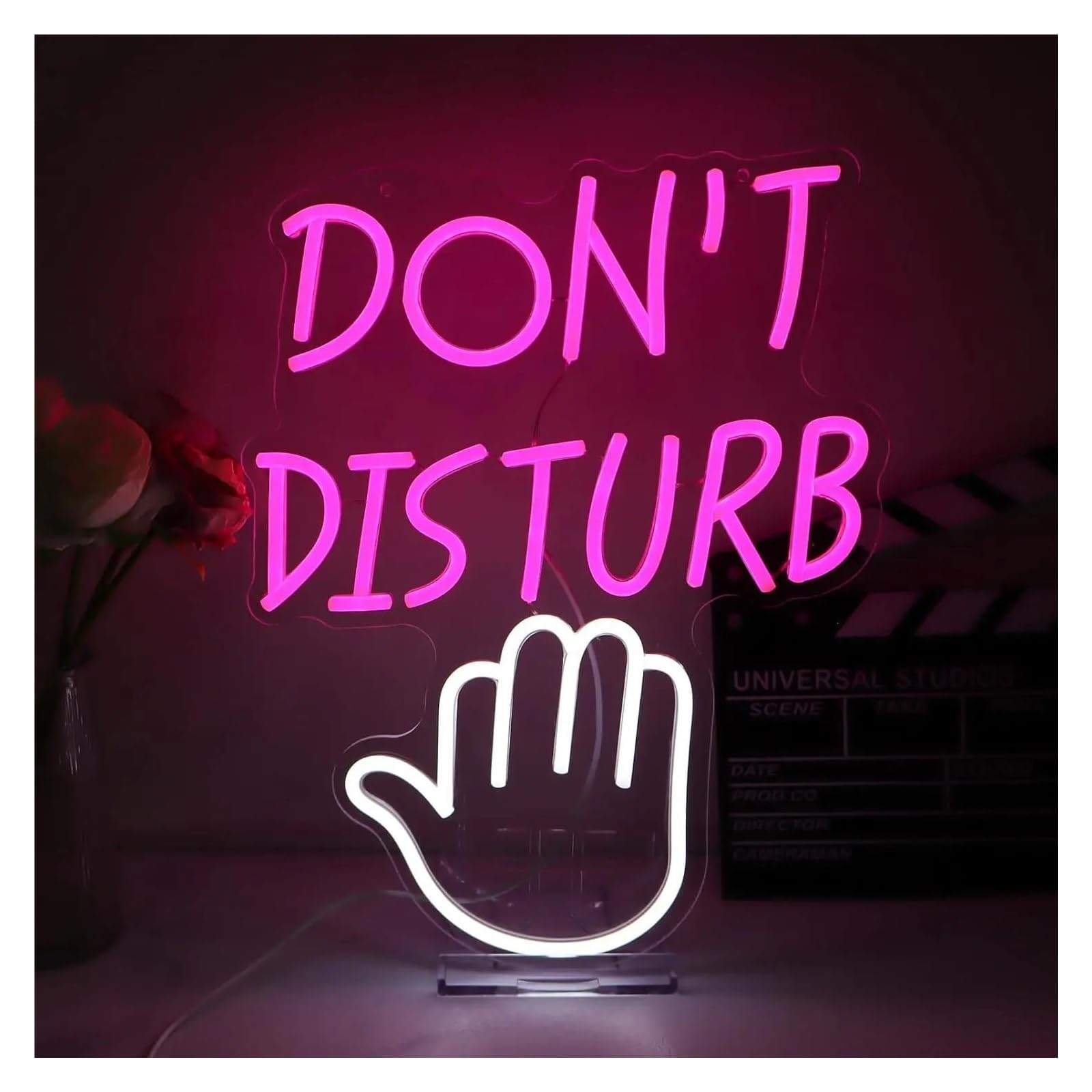 LEMST Signs Lamp Do Not Disturb Neon Sign Office Door Hanging Neon Light for Bedroom Game Room College Dorm 38X30cm