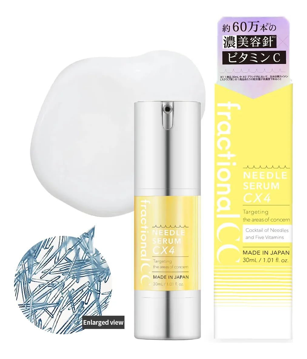 FractionalCC Needle CX4 Serum, wyprodukowane w Japonii, witamina C, glutation, pory, glutation, centella azjatycka, szklana skóra (25 ml)